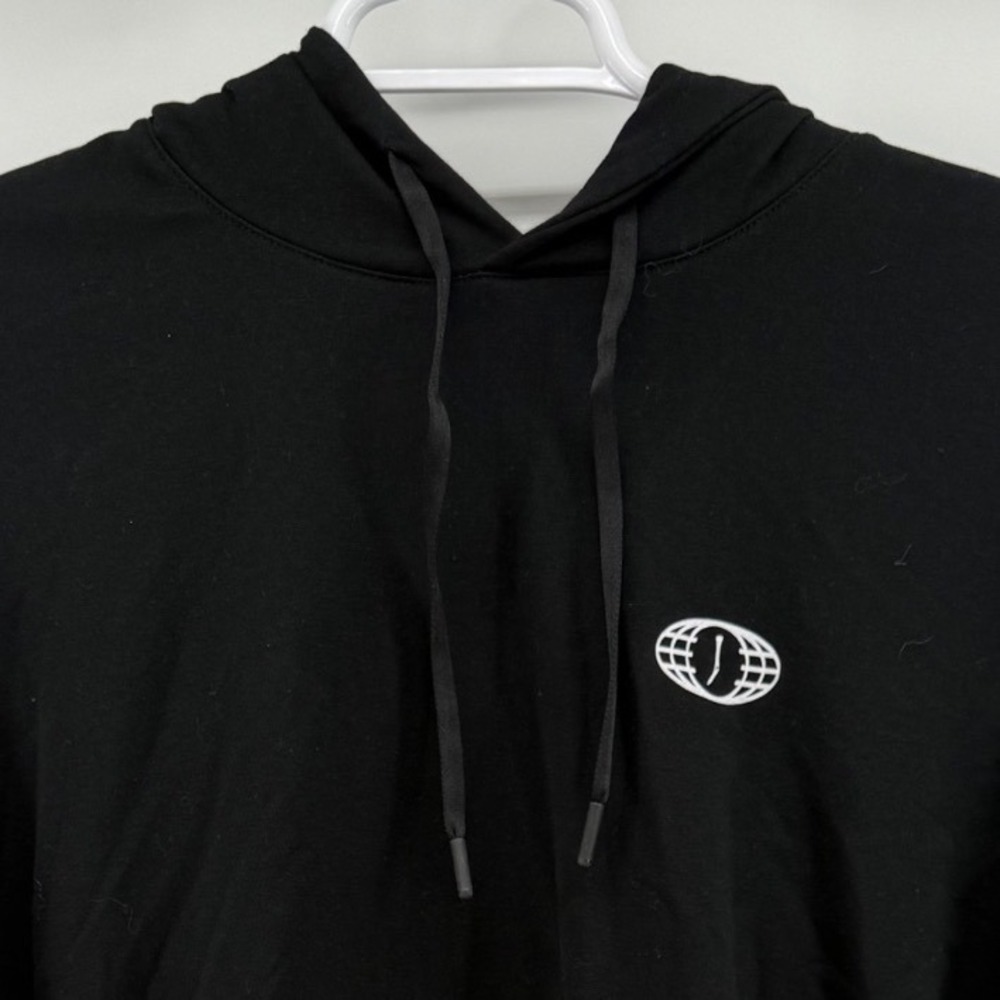Broken Tee Society Mens Black Logo Pullover Hoodie Size M Cotton Blend Stretch